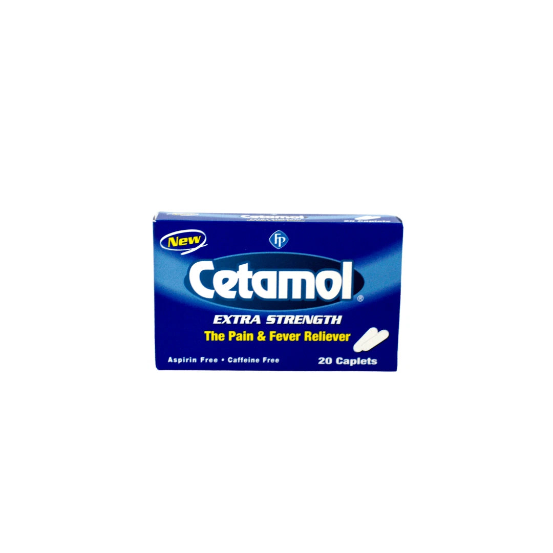 Cetamol Extra Strength 500mg Caplets, 20 Count